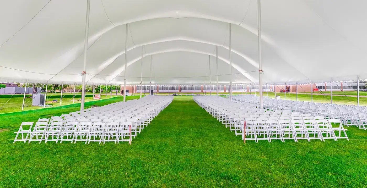Chiavari chair and table rental setup for a wedding reception in Southeast Michigan