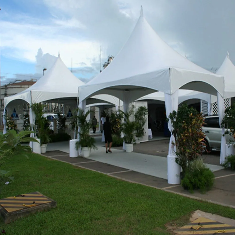 Small frame tent rental on a driveway for graduation parties in Metro Detroit