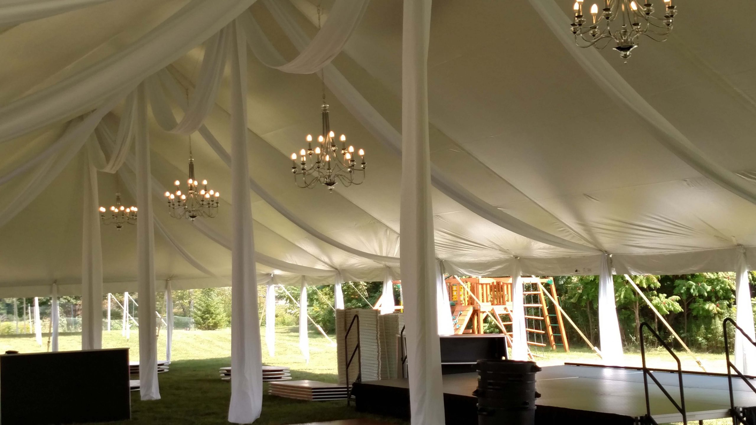 Leg Drapes (Center and Side Poles) - Knight’s Tent Rental