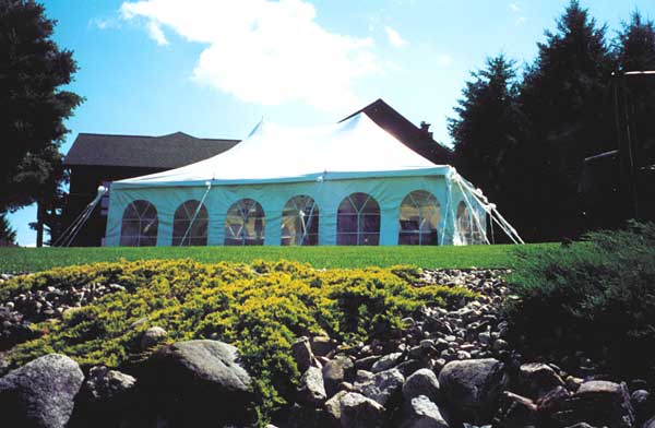 20x30 pole tent with sidewalls
