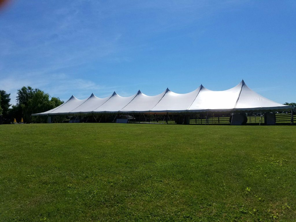 40 x 140 White Canopy Tent Rental Concert, Baby Shower, Weddings
