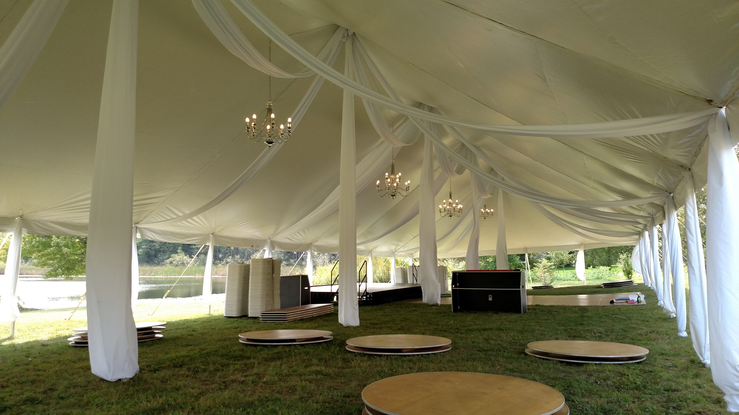 Swag Drapery 40x80 Pole Tent Knight's Tent Rental